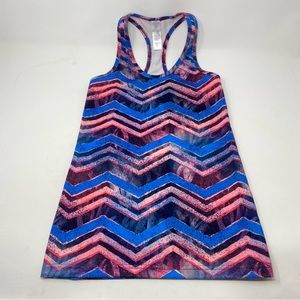 Lululemon Ivivva Keep Ur Cool Racerback Tank Top Blue Pink Size 10